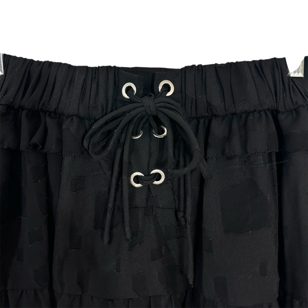 IRO Carmel Black Chiffon Tiered Mini Skirt - Picture 5 of 10
